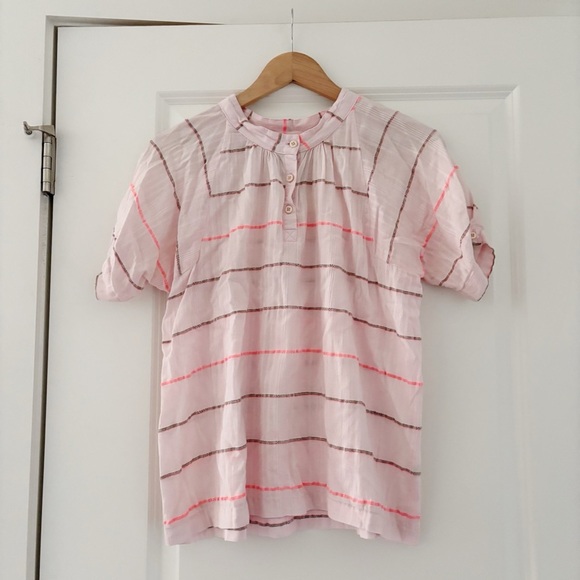 Ace & Jig Cotton Striped Metallic Top - Picture 1 of 6